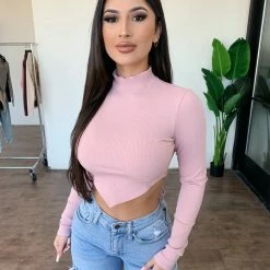 La Luxe Alondra Open Back Top(Light Pink)