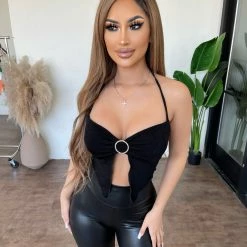 Tresser Liberty Halter Top(Black) Tops