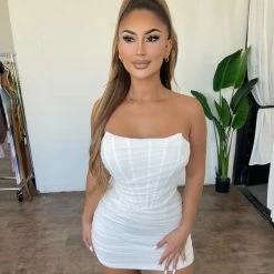 Miss 8 Tess Dress(White) Dresses/Rompers