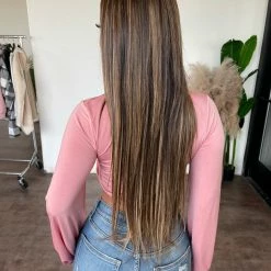 Top Chic Tops Bentley Long Sleeve Top(Blush)