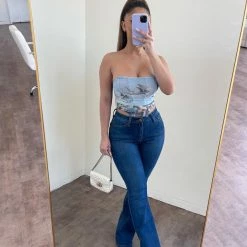 Vibrant Leo High Waist Jeans (Dark) Bottoms