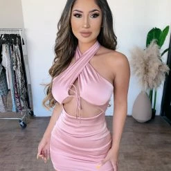 Sage Jody Halter Dress(Blush) Dresses/Rompers