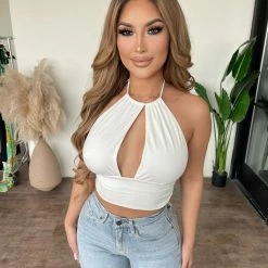 Tresser Lulu Halter Top(White) Tops