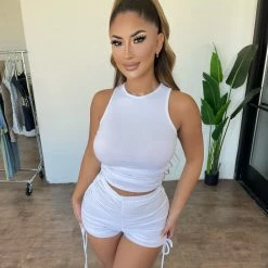 Cherie Nicole 2 Piece(White) Tops