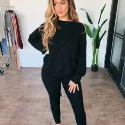 Day & Night Farah Matching Set(Black) Tops