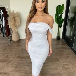 Cameo Ella Off Shoulder Dress(Off White)Final Sale Dresses/Rompers