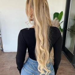 Emory Park Marley Long Sleeve Knit Top(Black) Tops