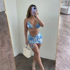 Tresser Asia Skirt Set (Blue/sage)