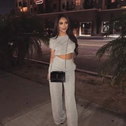 Evenuel Soria 2 Piece Set(Heather Grey) Tops