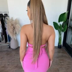 Sabora Dresses/Rompers Jenny Halter Dress(Bubble Gum)