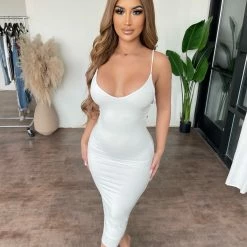 Black Bead Dresses/Rompers Myla Dress(White)