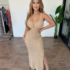 Beige Botany Dresses/Rompers Megan Dress(Taupe)