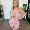 Better Be Tristen Halter Dress(Blush)