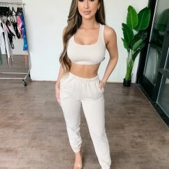 Junie Tops Lucy Tank Matching Set(Sea-Shell)