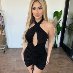 Better Be Dresses/Rompers Tristen Halter Dress(Black)