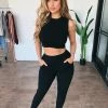 36.5 Tops Emilia Sleeveless Pants Set(Black)