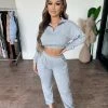 Junie Catalina Zipper Matching Set(Heather Grey) Tops