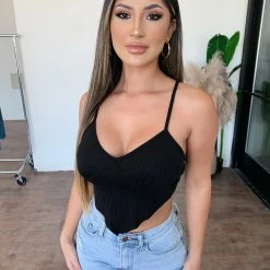 Mable Alexandra Cami Top(Black) Tops