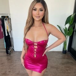 New Pink Elsie Dress(Fuchsia)