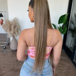 Bear Dance Maddy Cropped Top(Pink) Tops