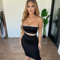 VNTG Fatima Dress(Black)