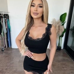 New Pink Millie Matching Set(Black)