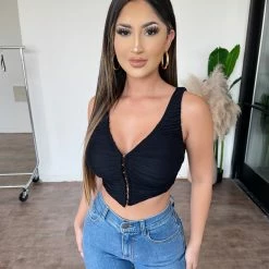 Tic Toc Jenn Tank Top(Black)