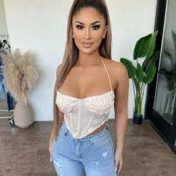 Salty Maria Halter Top(Cream)Final Sale