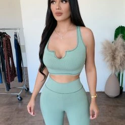 Junie Logan Tank Biker(Sage) Tops