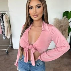 Top Chic Tops Bentley Long Sleeve Top(Blush)