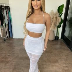 Sabora Tops Lea Cami Matching Set(White)