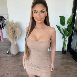 Tic Toc Dresses/Rompers Catalina Cami Dress(Taupe)