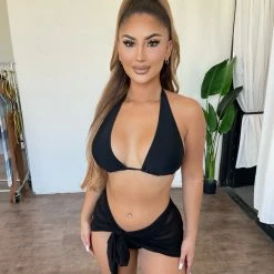 Mermaid Tops Sammie 3 Piece Set(Black)