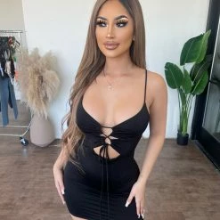 La Luxe Dresses/Rompers Petra Cami Dress(Black)