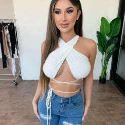 Tresser Vanessa Halter Top(Off White)