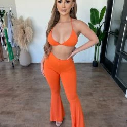 Tresser Tops Clarissa Matching Set(Orange)