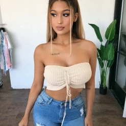 Hera Collection Tops Stella Tube Top(Soft Taupe)(FINAL SALE)