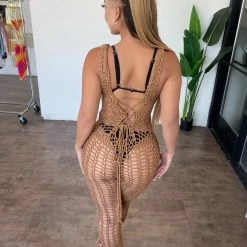 Love Sense Bottoms Hailee Cover Up Jumpsuit(Mocha)