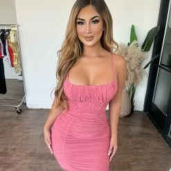 Privy Karla Dress(Barbie Pink)