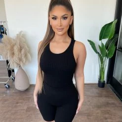 La Luxe Kenia Shorts (Black) Bottoms