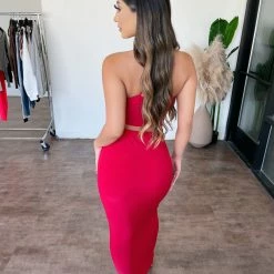 Sabora Jules Cami Skirt Set(Red)