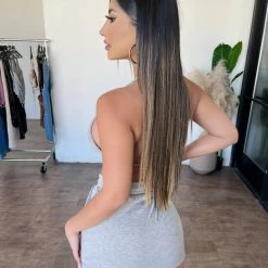 Junie Drea Halter Skirt Set(Grey)