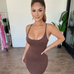 Mono B Dresses/Rompers Kelly Dress(Brown)