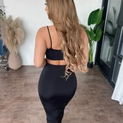 Black Bead Lara Skirt Set(Black)