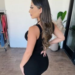 Audrey 3+1 Linda Tank Dress(Black)