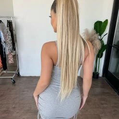 Junie Dresses/Rompers Roxy Cami Ribbed Dress(Heather Grey)