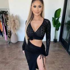 Hera Collection Tops Domonique Matching Set(Black)