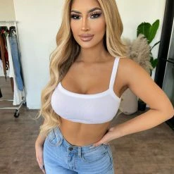 ANWND Tops Venus Cami Crop Top(White)Final Sale