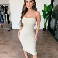 Junie Dresses/Rompers Susan Tube Dress(Stone)