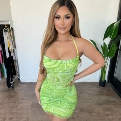 Bear Dance Rosa Two Piece Set(Lime)